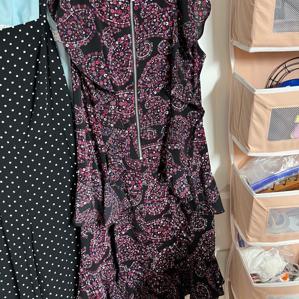 Michael Kors Black and Pink Midi Dress - Picture 3 of 3